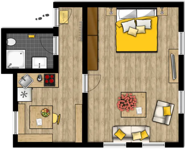 Ferienwohnung Seeblick Grundriss